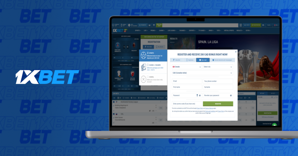 1xBet Email Registration